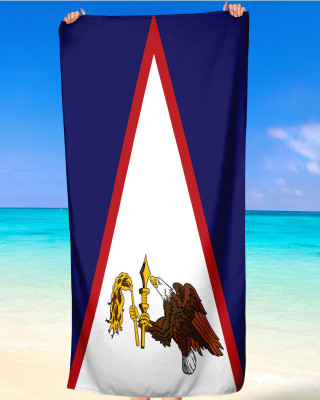 American Samoa Flag Beach Towel