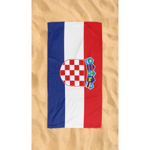 Croatia Flag Beach Towel