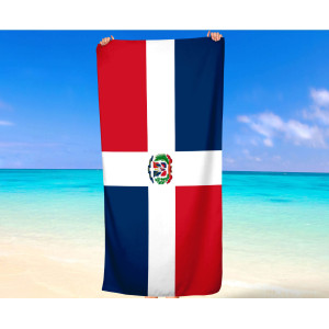 Dominican Republic Flag Beach Towel