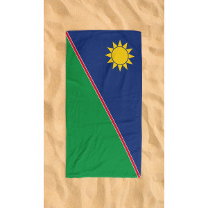 Namibia Flag Dual-Layer Beach Towel Microfiber & Cotton