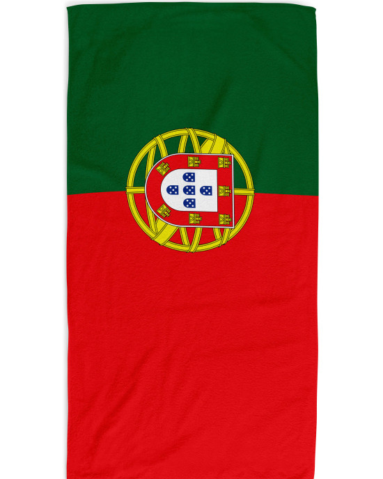 Portugal Flag Microfiber & Cotton Beach Towel