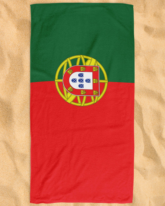 Portugal Flag Microfiber & Cotton Beach Towel