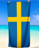 Sweden Flag  Beach Towel Microfiber & Cotton 