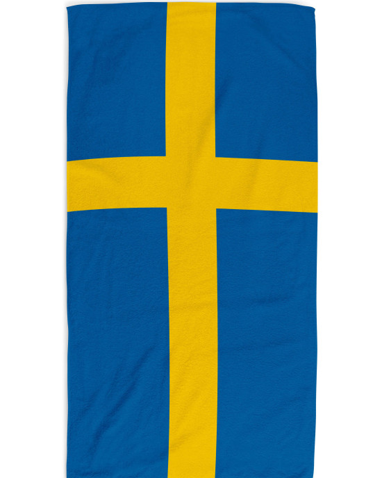 Sweden Flag  Beach Towel Microfiber & Cotton 