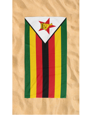Zimbabwe Flag  Beach Towel Microfiber & Cotton 