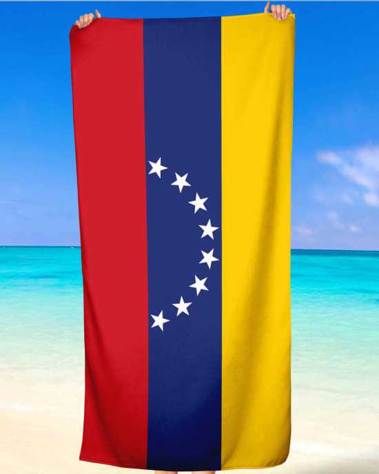 Venezuela Flag  Beach Towel Microfiber & Cotton 
