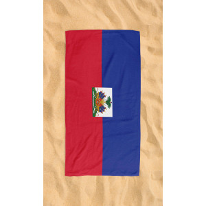 Haiti Flag Beach Towel