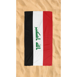 Iraq Flag Beach Towel