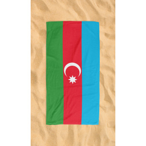 Azerbaijan Flag Beach Towel