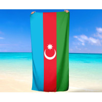 Azerbaijan Flag Beach Towel