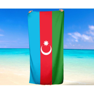 Azerbaijan Flag Beach Towel