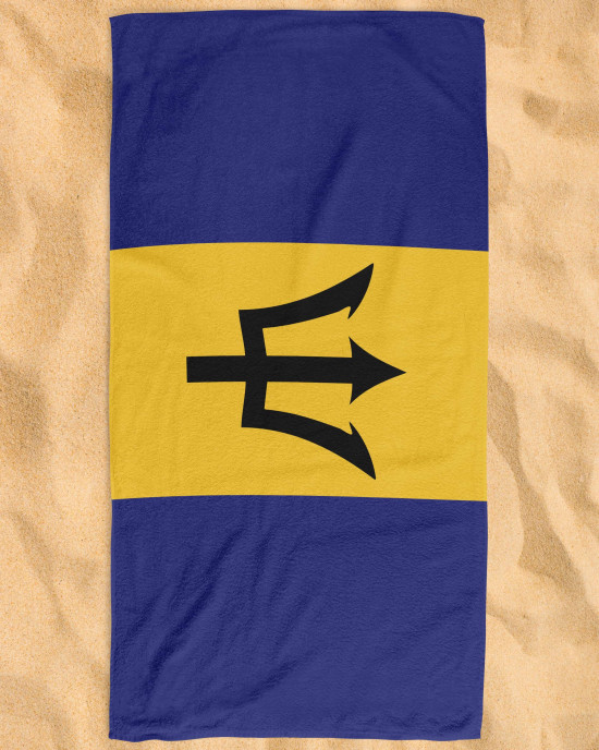 Barbados Flag Beach Towel