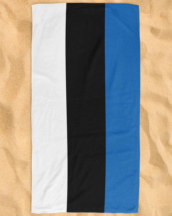 Estonia Flag Beach Towel