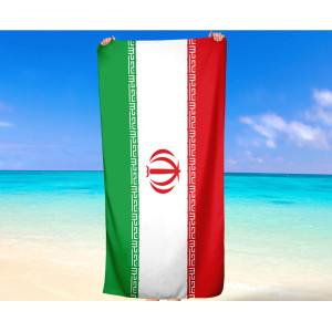 Iran Flag Beach Towel