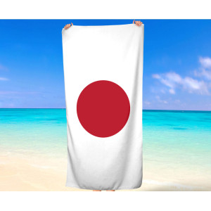 Japan Flag Beach Towel