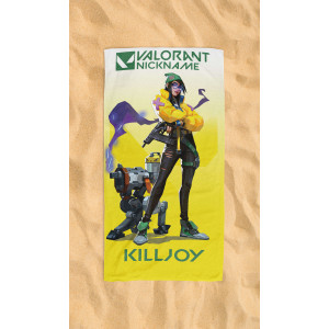 Valorant Killjoy Beach Towel – Custom Name