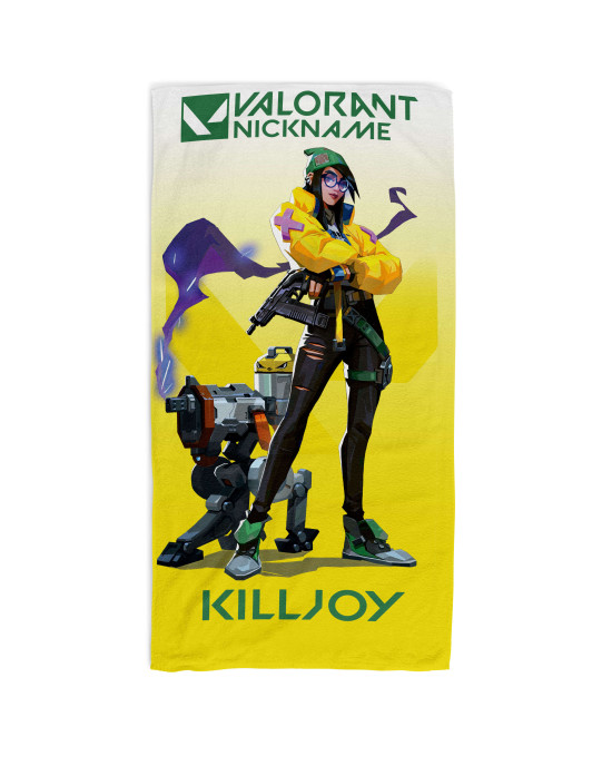Valorant Killjoy Beach Towel – Custom Name