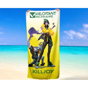 Valorant Killjoy Beach Towel – Custom Name