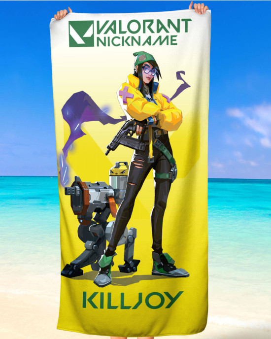 Valorant Killjoy Beach Towel – Custom Name