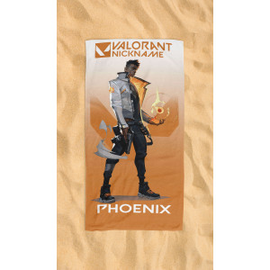 Valorant Phoenix Personalised Beach Towel – Custom Name