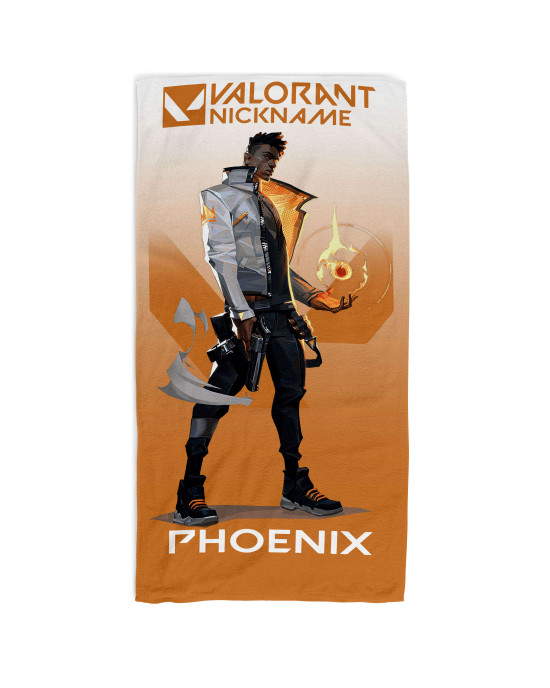 Valorant Phoenix Personalised Beach Towel – Custom Name
