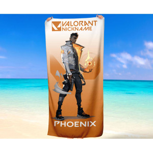Valorant Phoenix Personalised Beach Towel – Custom Name
