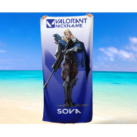 Valorant Sova Personalised Beach Towel Custom Name
