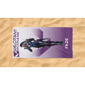 Valorant Fade Personalised Beach Towel – Custom Name