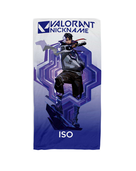 Valorant Iso Personalized Beach Towel – Custom Name