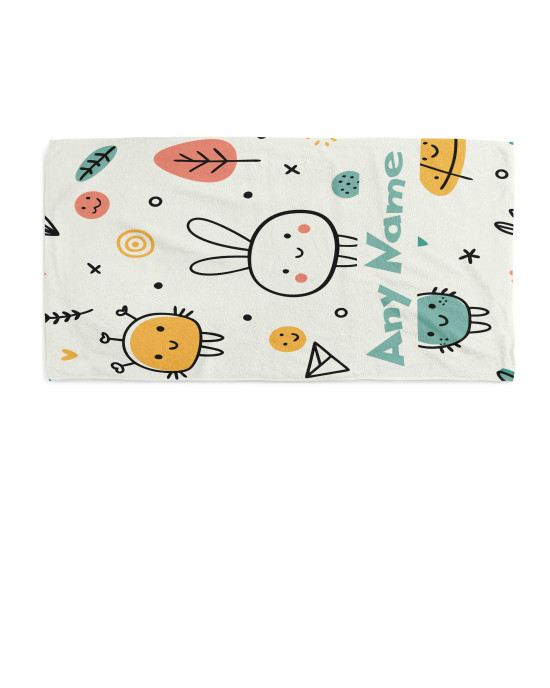 Kids Baby Beach Towel – Personalised with Custom Name