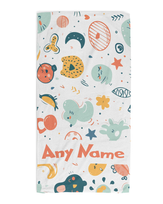 Kids Baby Beach Towel – Personalised Custom Name