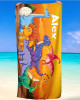 Personalized Dinosaur Dino Kids Custom Name Beach Towel Microfiber & Cotton