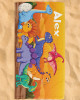 Personalized Dinosaur Dino Kids Custom Name Beach Towel Microfiber & Cotton