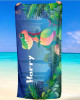 Personalized Dinosaur Dino T-Rex Kids Custom Name Beach Towel Microfiber & Cotton