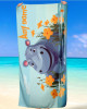 Kids Hippo Beach Towel Personalised Design with Custom Name Boys & Girls