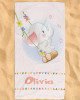 Personalized Baby Custom Name Beach Towel Elephant on a Swing
