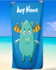 Funny Monster Kids Beach Towel – Custom Name Personalised Design