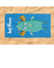 Funny Monster Kids Beach Towel – Custom Name Personalised Design