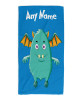 Funny Monster Kids Beach Towel – Custom Name Personalised Design