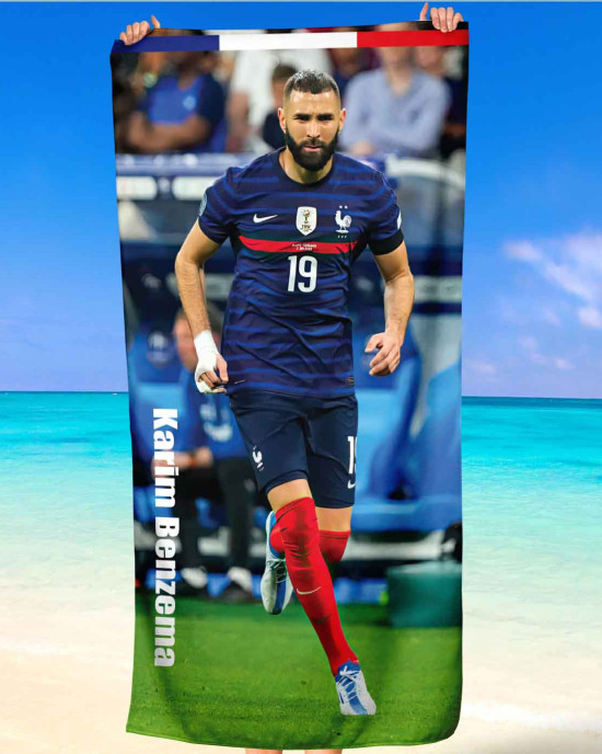 Karim Benzema France National Team Beach Towel Premium Fan Edition