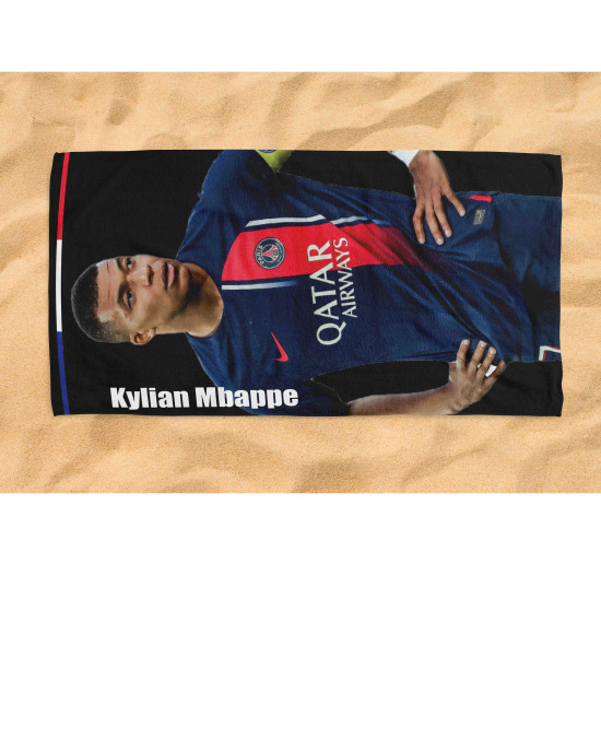 Kylian Mbappé Paris Saint-Germain FC Beach Towel