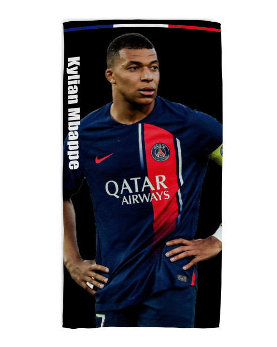 Kylian Mbappé Paris Saint-Germain FC Beach Towel