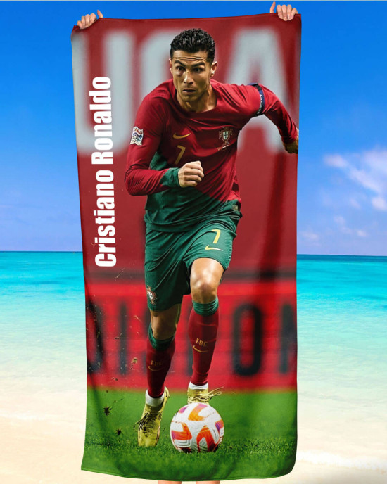 Cristiano Ronaldo Portugal National Team Beach Towel