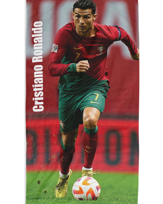 Cristiano Ronaldo Portugal National Team Beach Towel