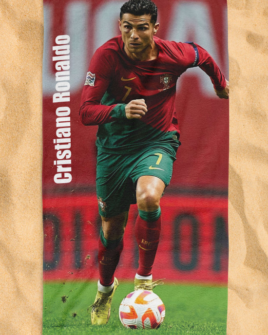 Cristiano Ronaldo Portugal National Team Beach Towel