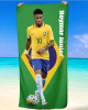 Neymar Jr Brazil National Team Beach Towel