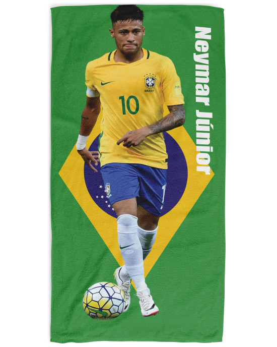 Neymar Jr Brazil National Team Beach Towel