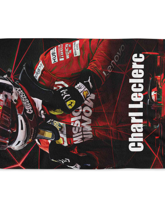 Charl Leclerc F1 Ferrari Beach Towel Gift