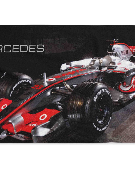Mercedes Vodafone F1 Car Beach Towel – Classic Formula 1 Racing Design 