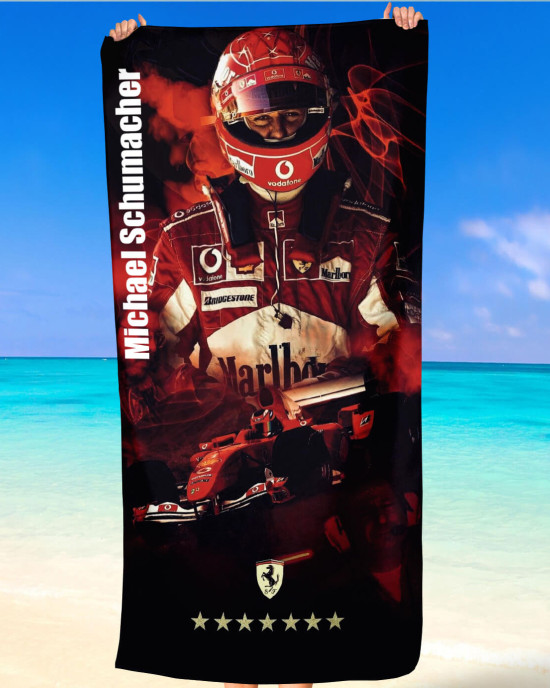 Michael Schumacher 7x F1 World Champion Quick Dry Beach Towel